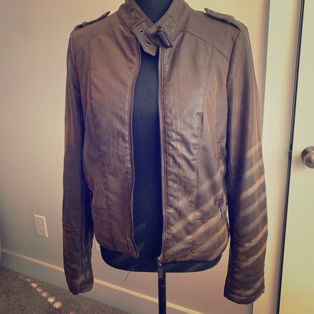 Brown Biker jacket